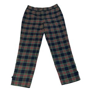 Talbots Petites 2P Tartan Plaid Wool Blend Ankle Pants Bow Hem